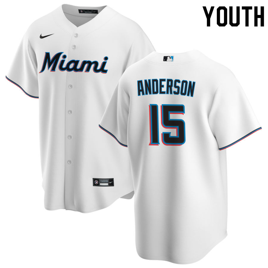 Nike Youth #15 Brian Anderson Miami Marlins Baseball Jerseys Sale-White
